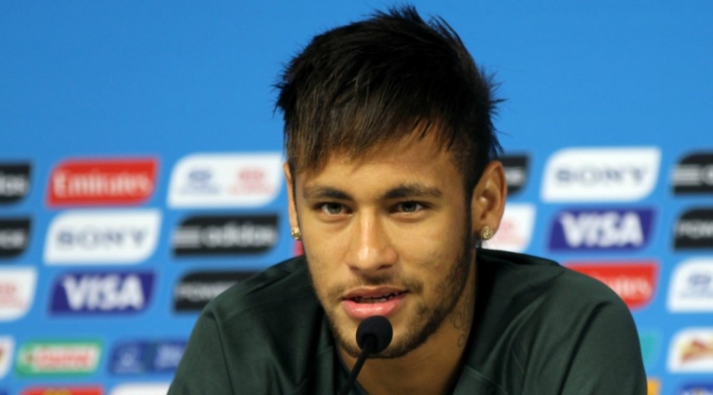 Neymar pendant la Coupe du monde 2014